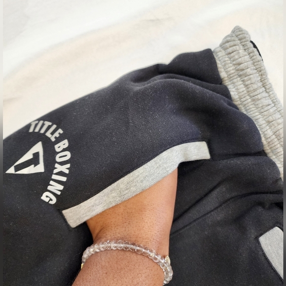 Title Boxing Men's Black Grey Training Joggers Warm Pockets, sz XL - Picture 9 of 15